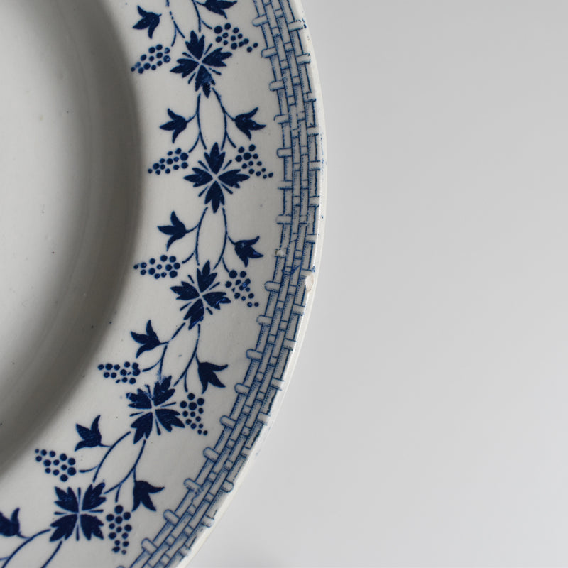 Vintage Deep Plate Moulin des Loups Bleuets G