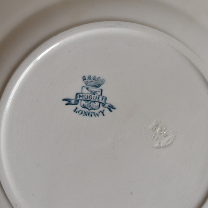 Antique Plate, Longwy, Muguet (Lily of the Valley) B