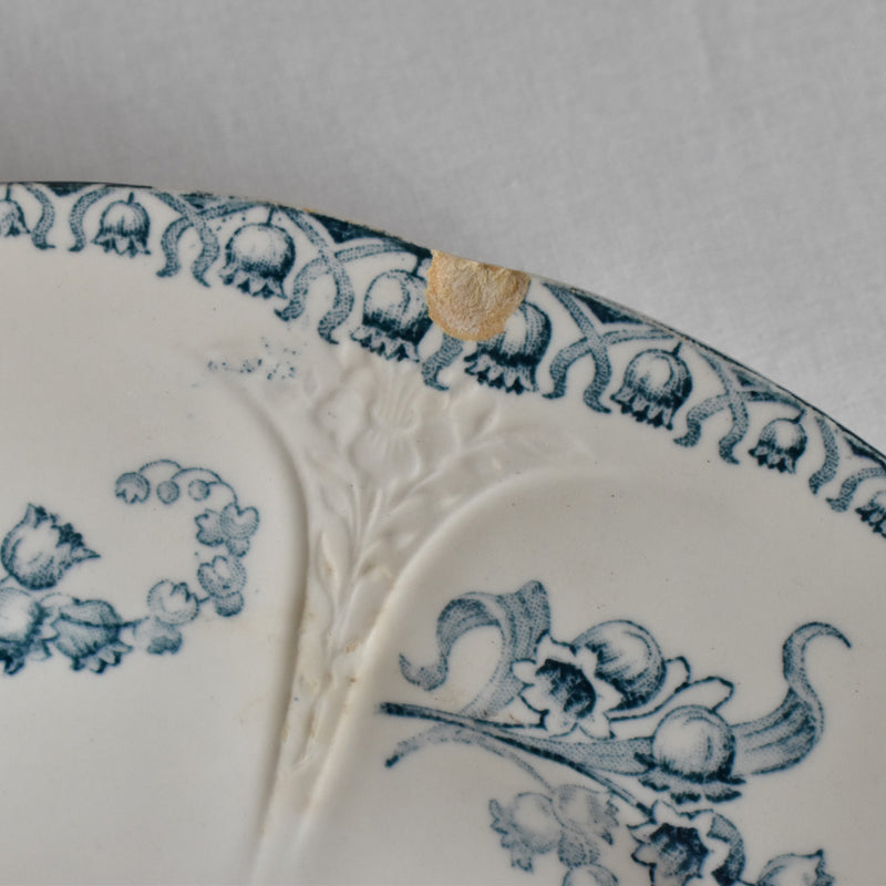 Antique Plate, Longwy, Muguet (Lily of the Valley) B