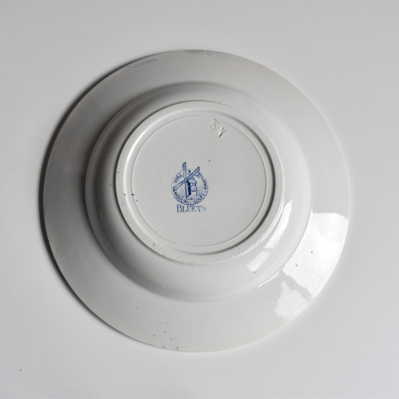 Vintage Deep Dish Moulin des Loups Bleuets H