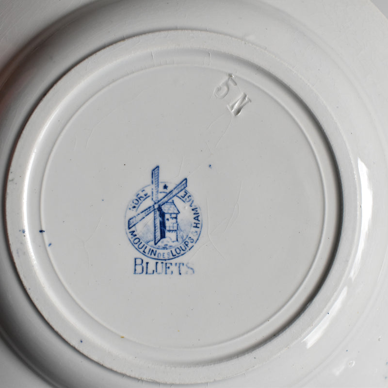Vintage Deep Dish Moulin des Loups Bleuets H
