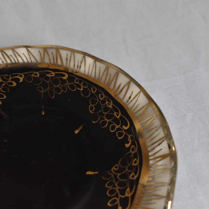 ア.ドラサンヴァル A.Dressinval コーヒーカップ＆ソーサー ブラック E