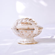 ドラサンヴァル  ヴィンテージ  ボンボニエール　ホワイトフラワー　横