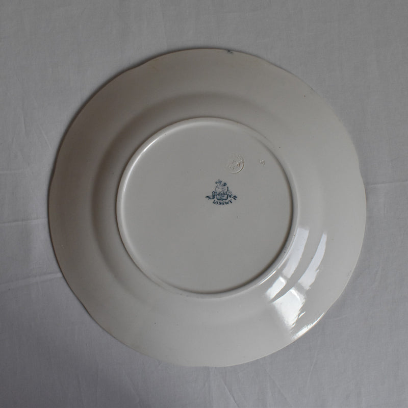 Antique Large Round Platter Longwy Muguet (Lily of the Valley) A