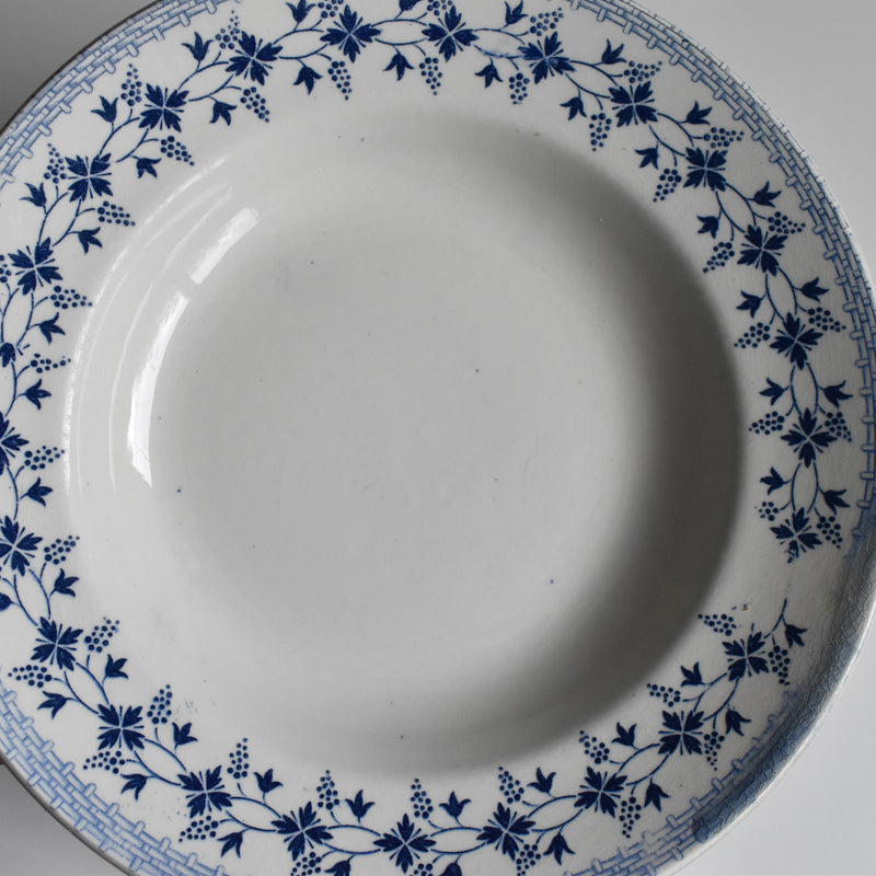 Vintage Deep Dish Moulin des Loups Bleuets H
