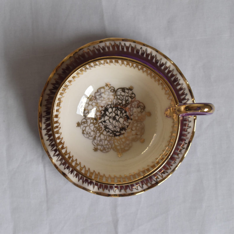 ア.ドラサンヴァル A.Dressinval コーヒーカップ＆ソーサー パープル A