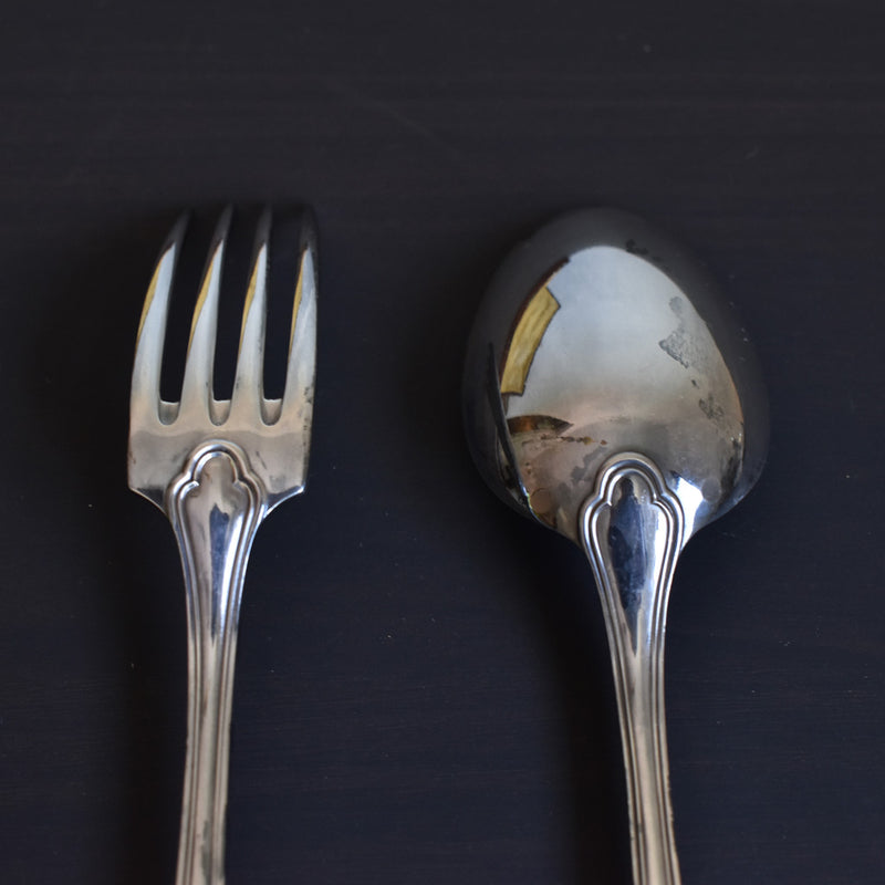 Vintage Fork & Spoon Set - Monogram MA