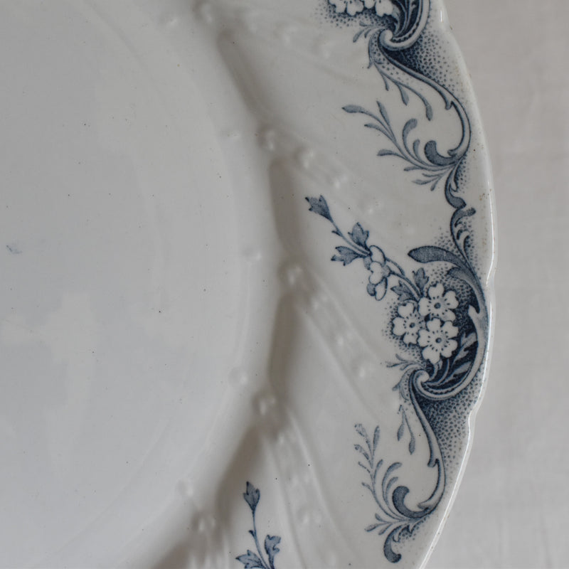 Antique Large Plate 31cm K&G Lunéville Angèle