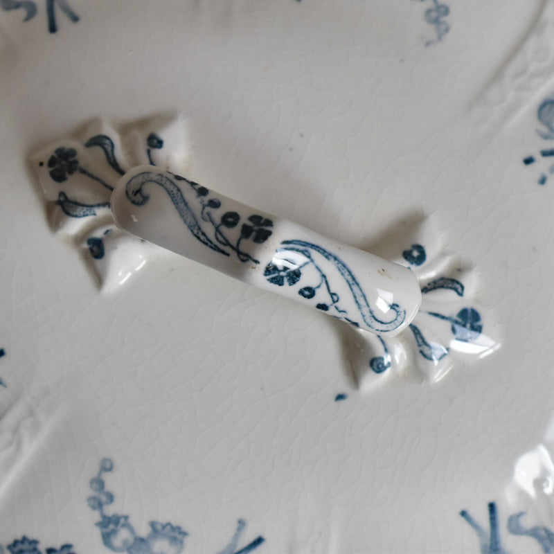 Antique Soupière Small, Longwy, Muguet (Lily of the Valley)