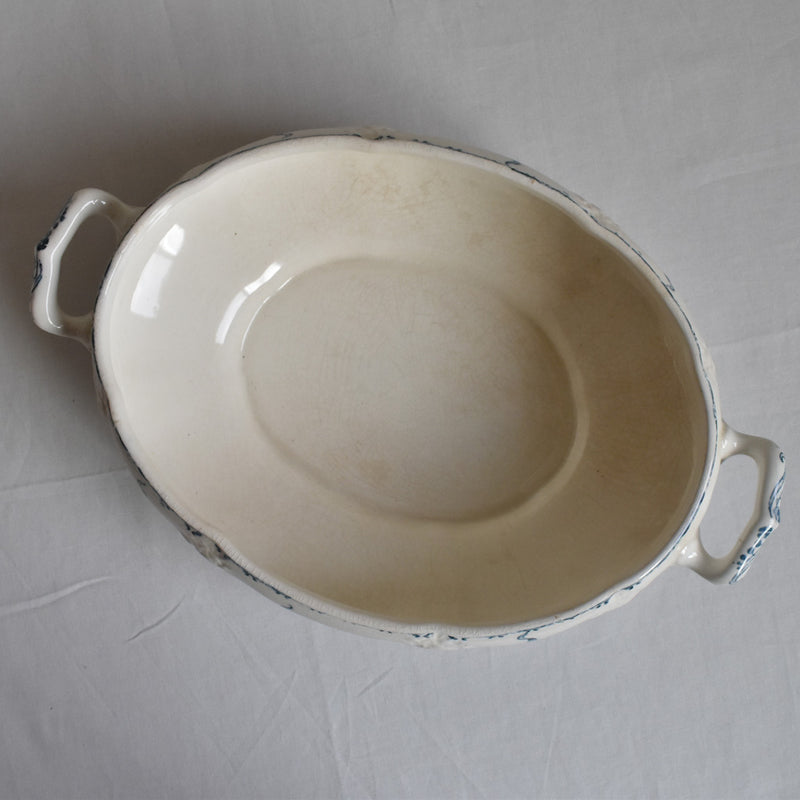 Antique Soupière Small, Longwy, Muguet (Lily of the Valley)