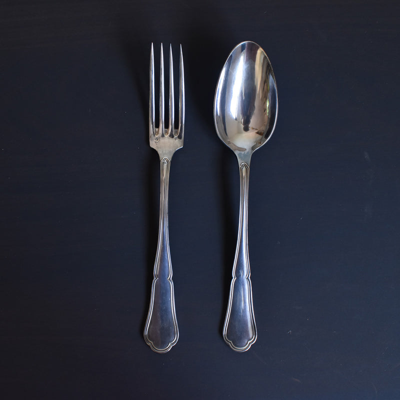 Vintage Fork & Spoon Set - Monogram MA