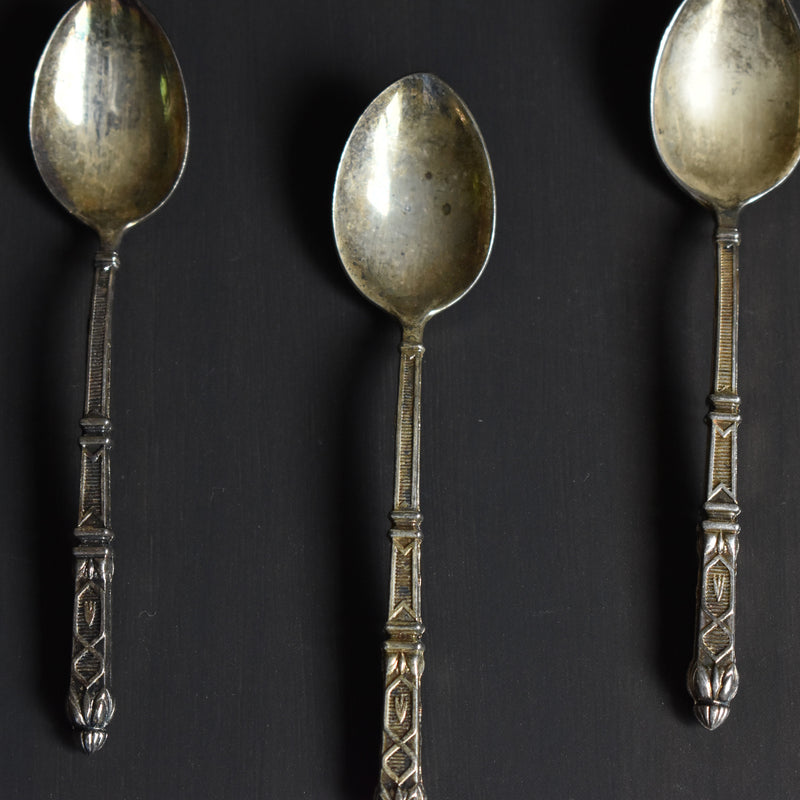 Antique-style mocha spoons, set of 3