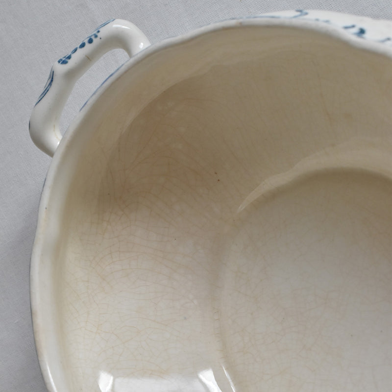 Antique Soupière Small, Longwy, Muguet (Lily of the Valley)