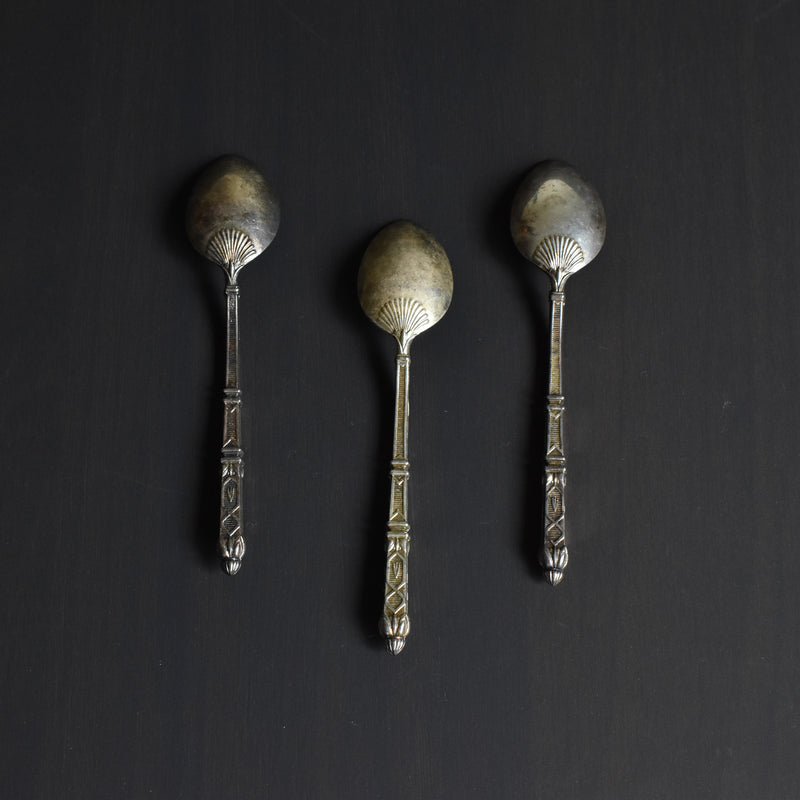 Antique-style mocha spoons, set of 3