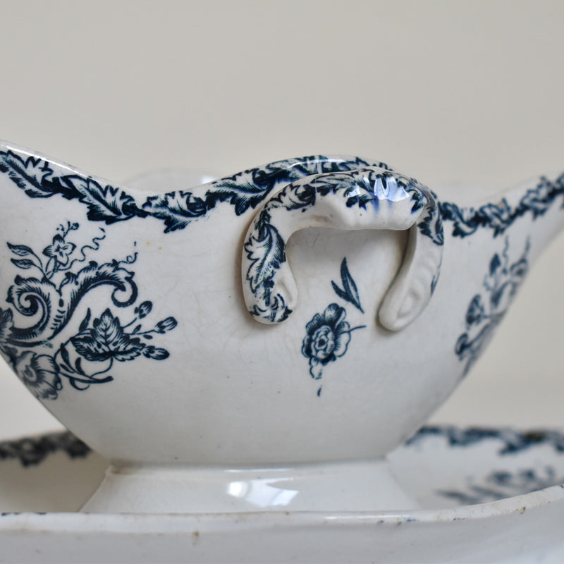 Antique Sauce Boat - St. Amand Flora
