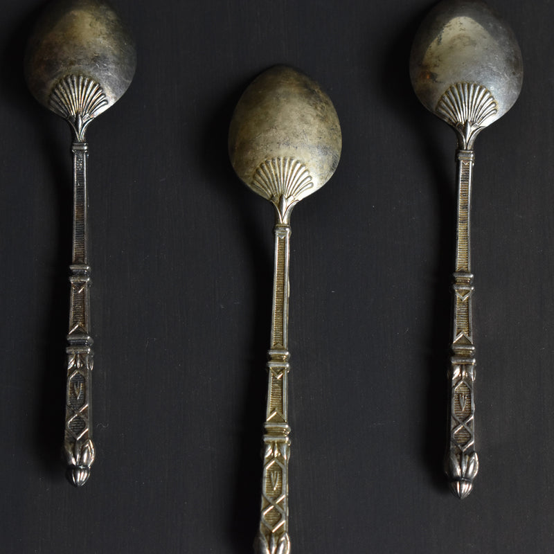 Antique-style mocha spoons, set of 3