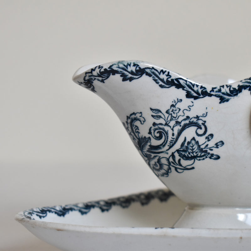 Antique Sauce Boat - St. Amand Flora