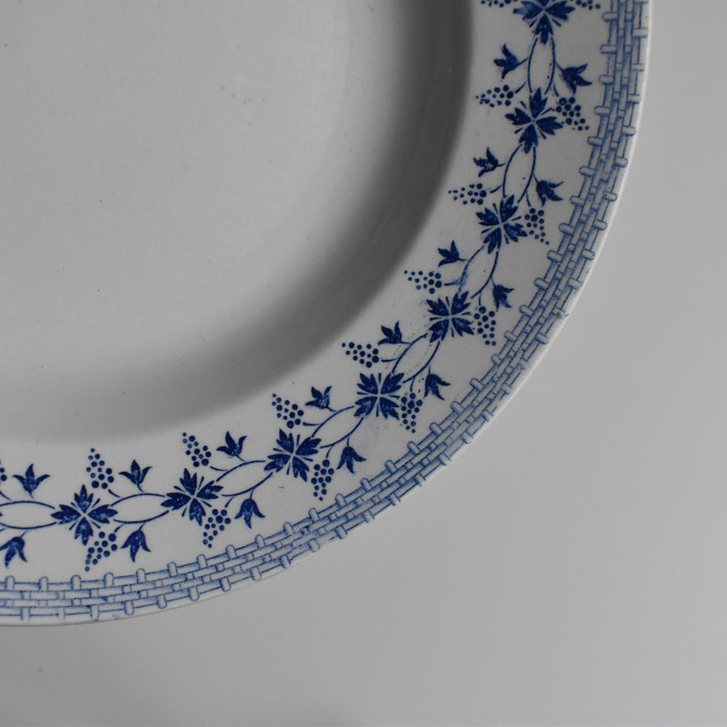 Vintage Deep Plate, Moulin des Loups, Bleuets I