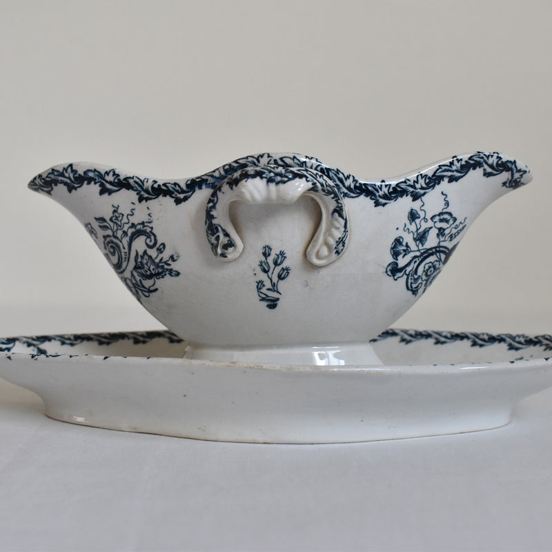 Antique Sauce Boat - St. Amand Flora