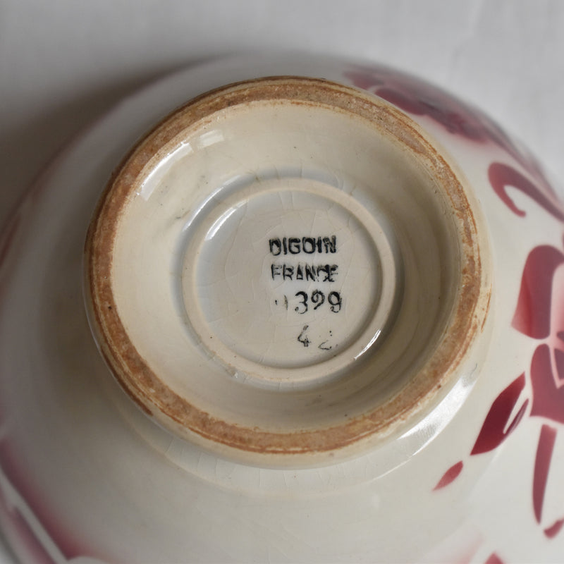 ヴィンテージ　カフェオレボウル ディゴワン＆サルグミンヌ Fleur rouge A