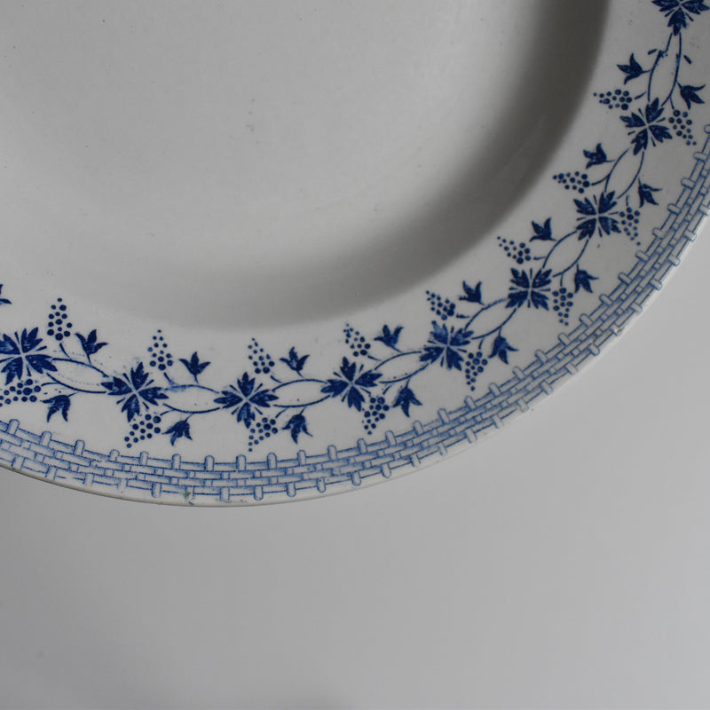 Vintage Deep Plate, Moulin des Loups, Bleuets I