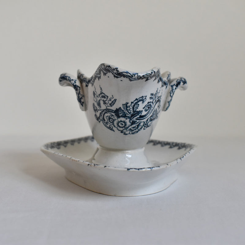 Antique Sauce Boat - St. Amand Flora