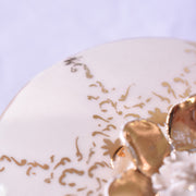 ドラサンヴァル  ヴィンテージ  ボンボニエール　ホワイトフラワー　貫入