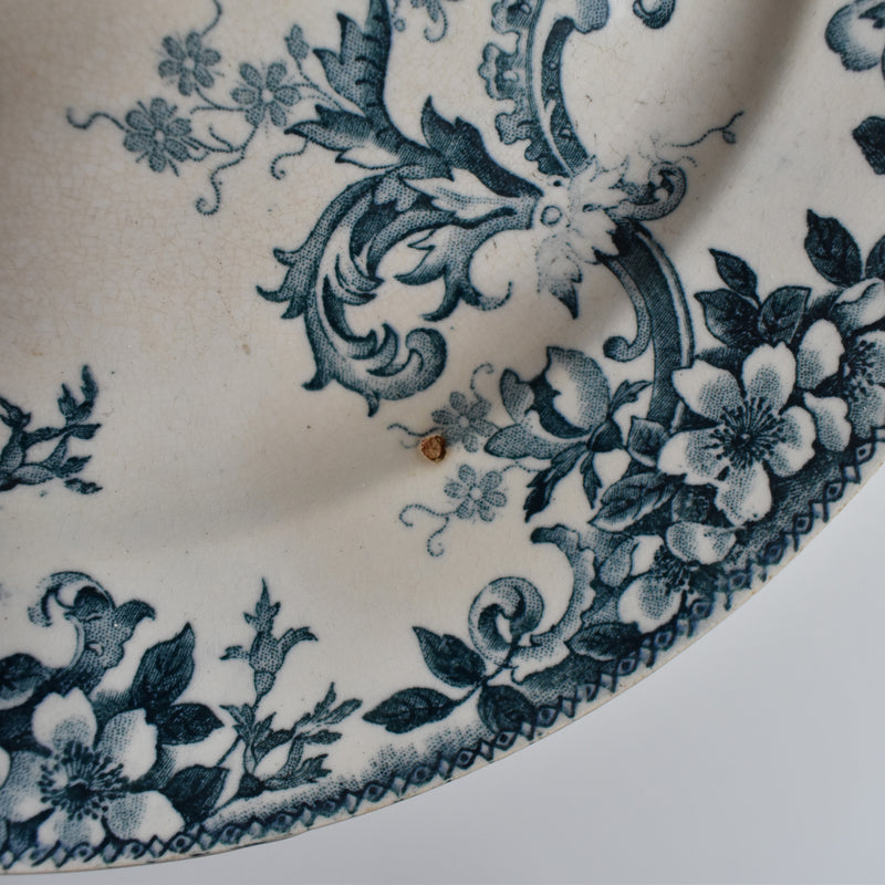 Antique plate, Choisy-le-Roi, Wild Rose