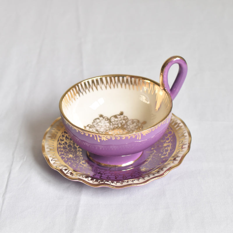 ア.ドラサンヴァル A.Dressinval コーヒーカップ＆ソーサー パープル A