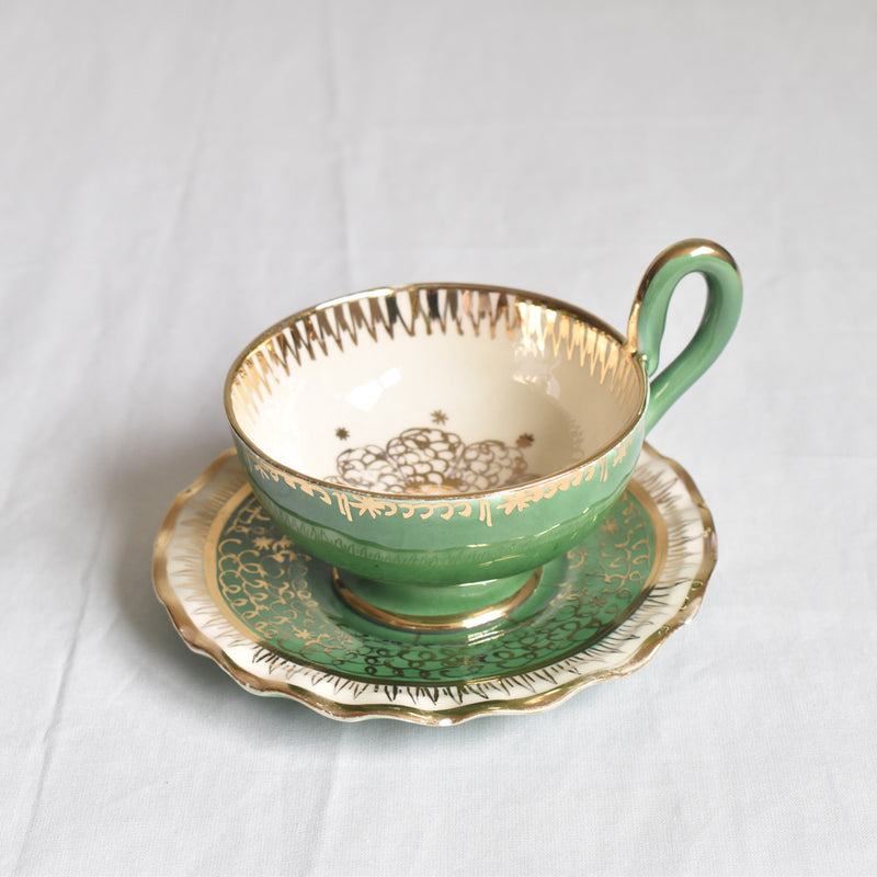 ア.ドラサンヴァル A.Dressinval コーヒーカップ＆ソーサー ライトグリーン A