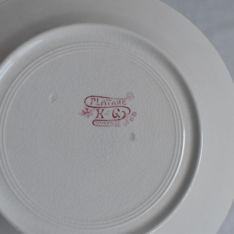 Antique Plate K&G Luneville Platane V