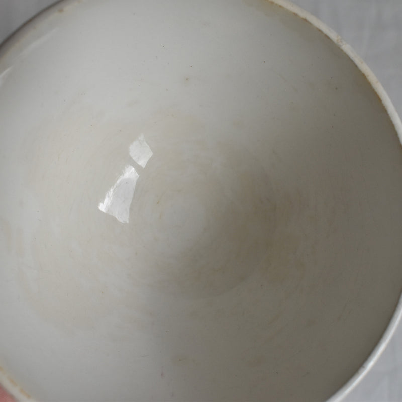 Vintage Cafe au Lait Bowl Digoin & Sarreguemines Fleur Rouge B