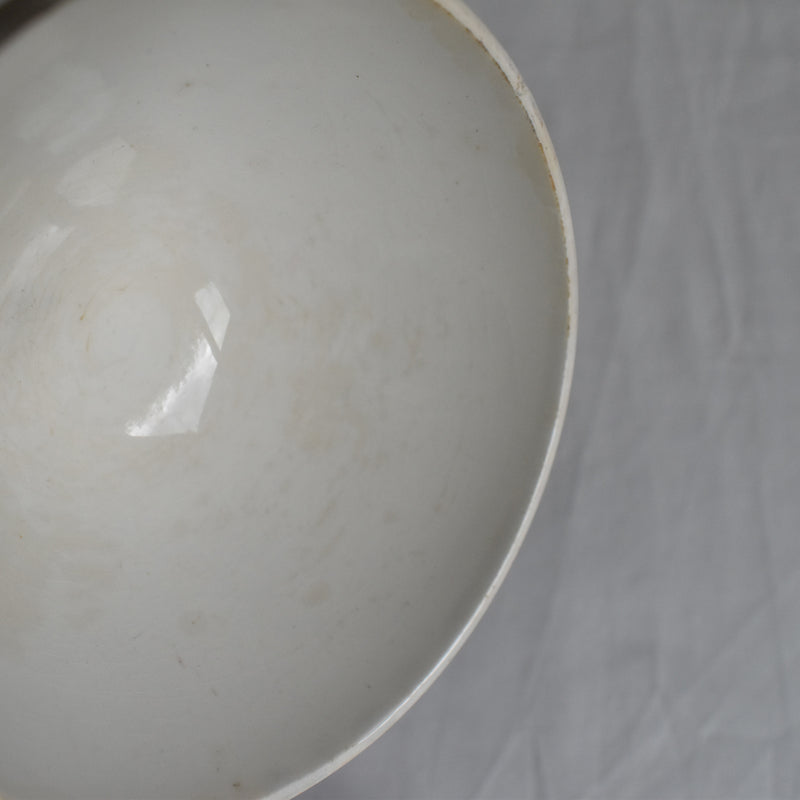 Vintage Cafe au Lait Bowl Digoin & Sarreguemines Fleur Rouge B