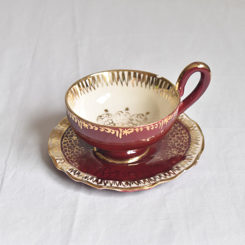 ア.ドラサンヴァル A.Dressinval コーヒーカップ＆ソーサー レッド C