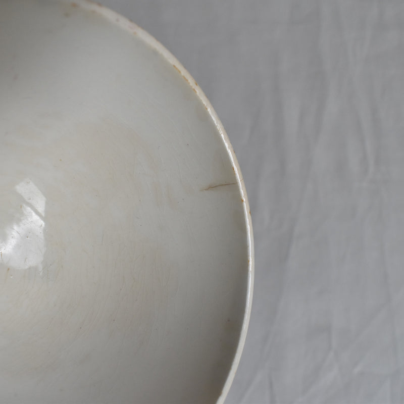 Vintage Cafe au Lait Bowl Digoin & Sarreguemines Fleur Rouge B
