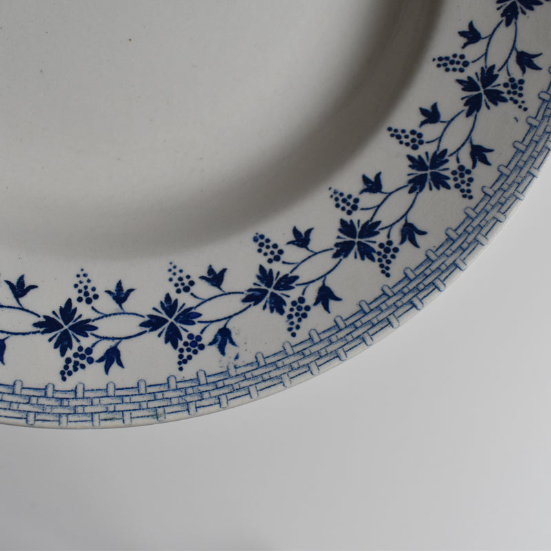 Vintage Deep Plate Moulin des Loups Bleuets J