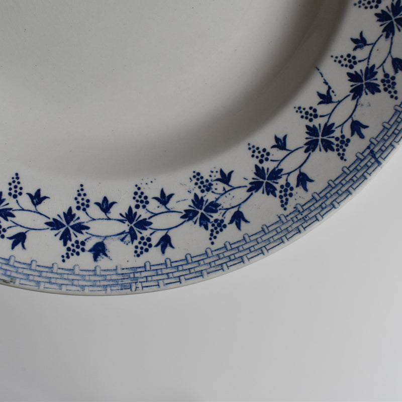 Vintage Deep Plate Moulin des Loups Bleuets J