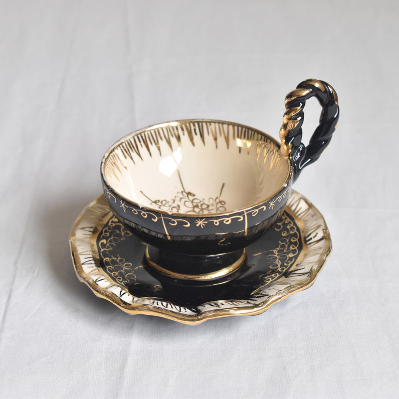 ア.ドラサンヴァル A.Dressinval コーヒーカップ＆ソーサー ブラック A