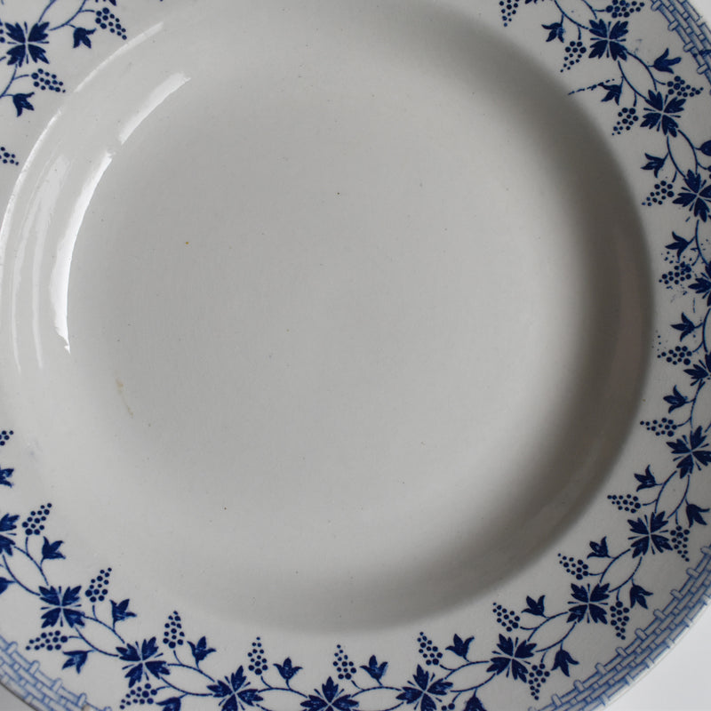 Vintage Deep Plate Moulin des Loups Bleuets J