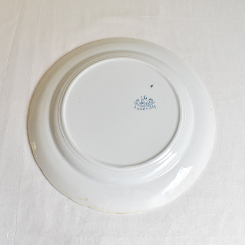 Antique Large Plate 28.5cm K&G Luneville Angéle