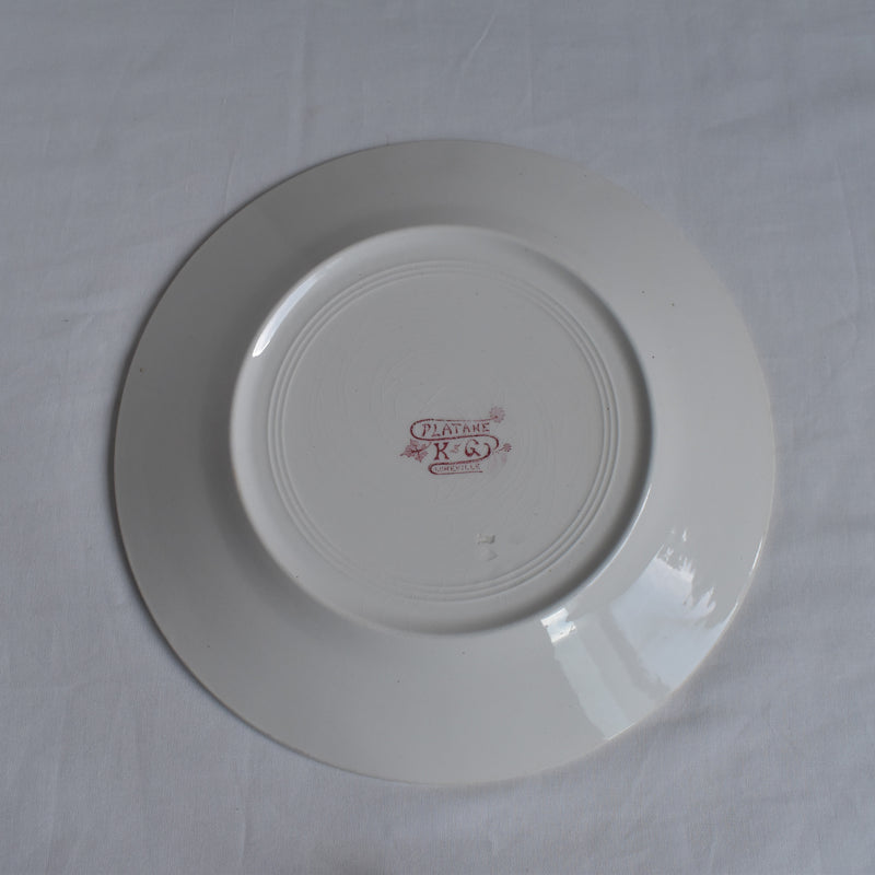 アンティークプレート K&Gリュネヴィル Platane W