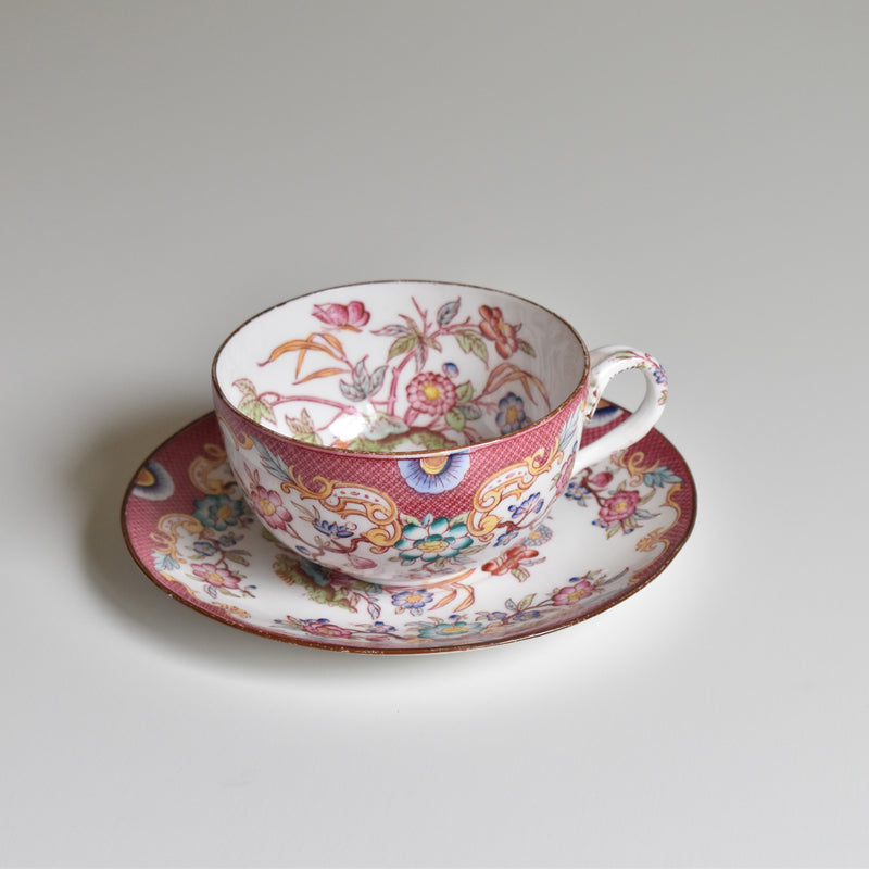 Antique Chocolate Cup & Saucer Sarreguemines Minton 216
