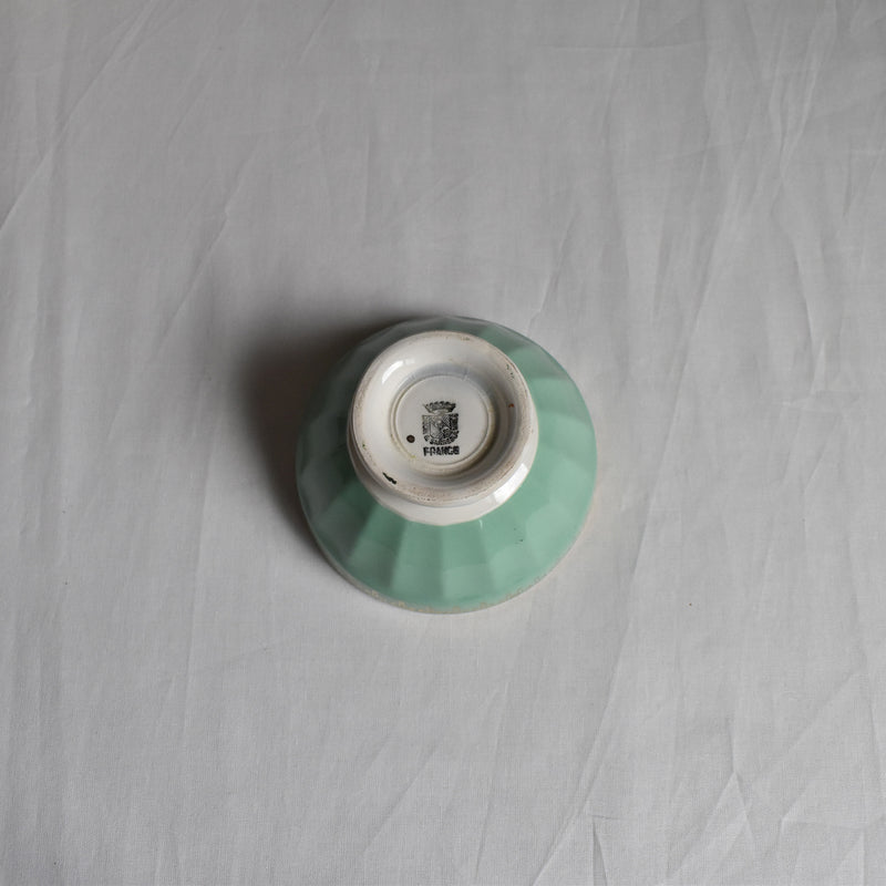 Vintage Cafe au Lait Bowl Digoin & Sarreguemines Petit vert