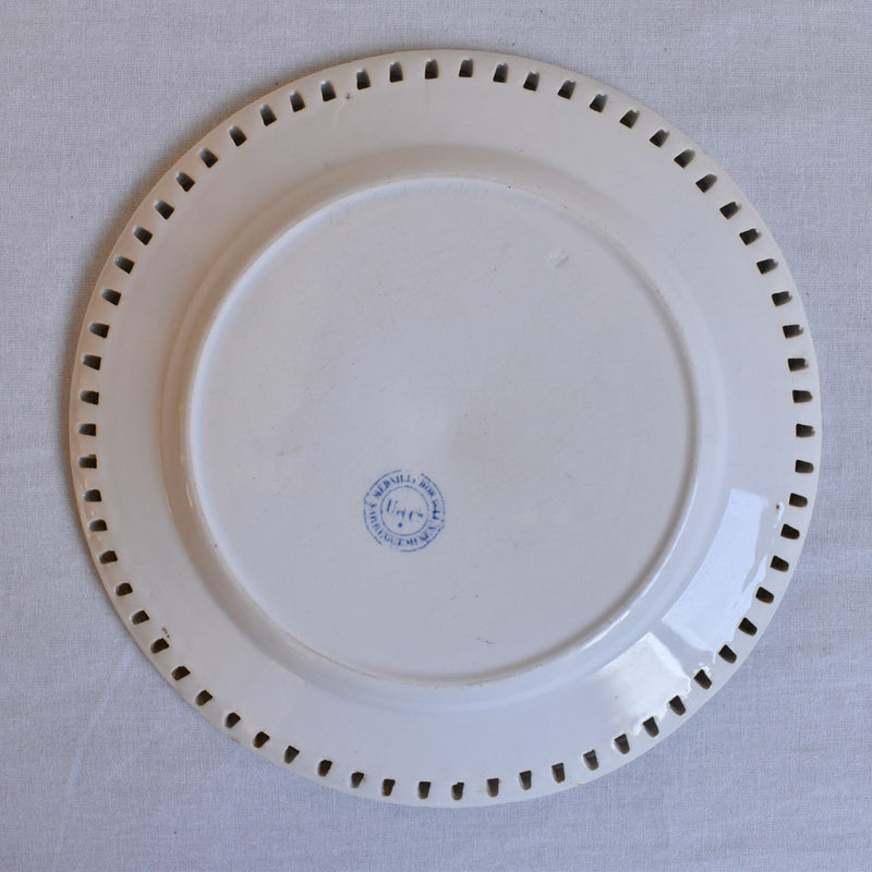 Antique Dessert Plate - U&C Sarreguemines "Panier D"