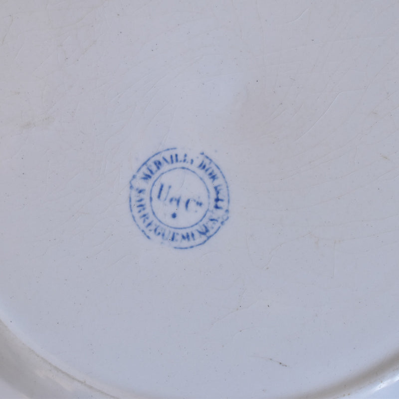 Antique Dessert Plate - U&C Sarreguemines "Panier D"