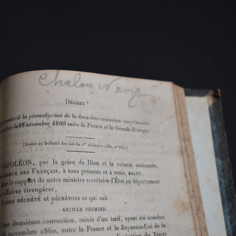 Antique Book - Circulaires recette de navigation