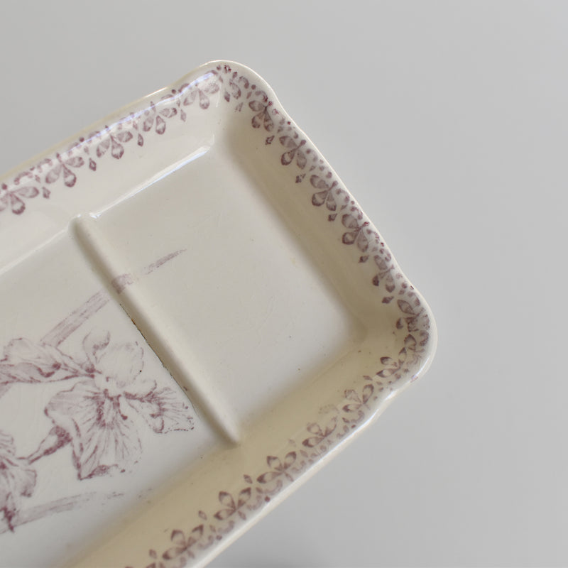 Antique Soap Dish, Creil-Montereau, "Printemps"