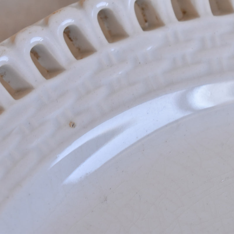 Antique Dessert Plate - U&C Sarreguemines "Panier D"