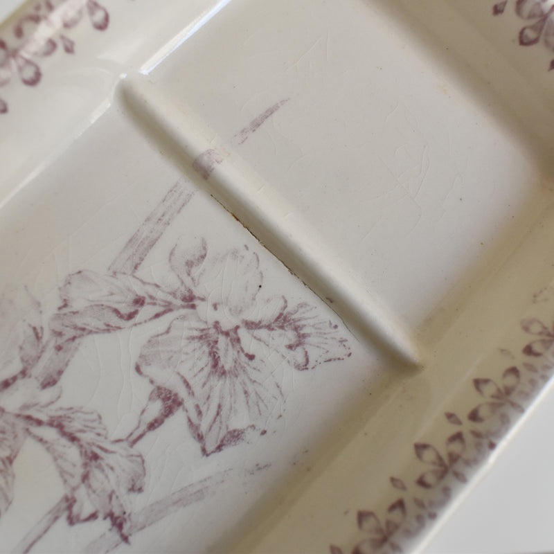 Antique Soap Dish, Creil-Montereau, "Printemps"