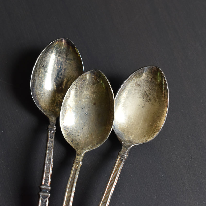 Antique-style mocha spoons, set of 3